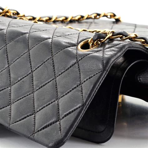 chanel classic double flap bag quilted tweed and ribbon medium|chanel quilted flap bag price.